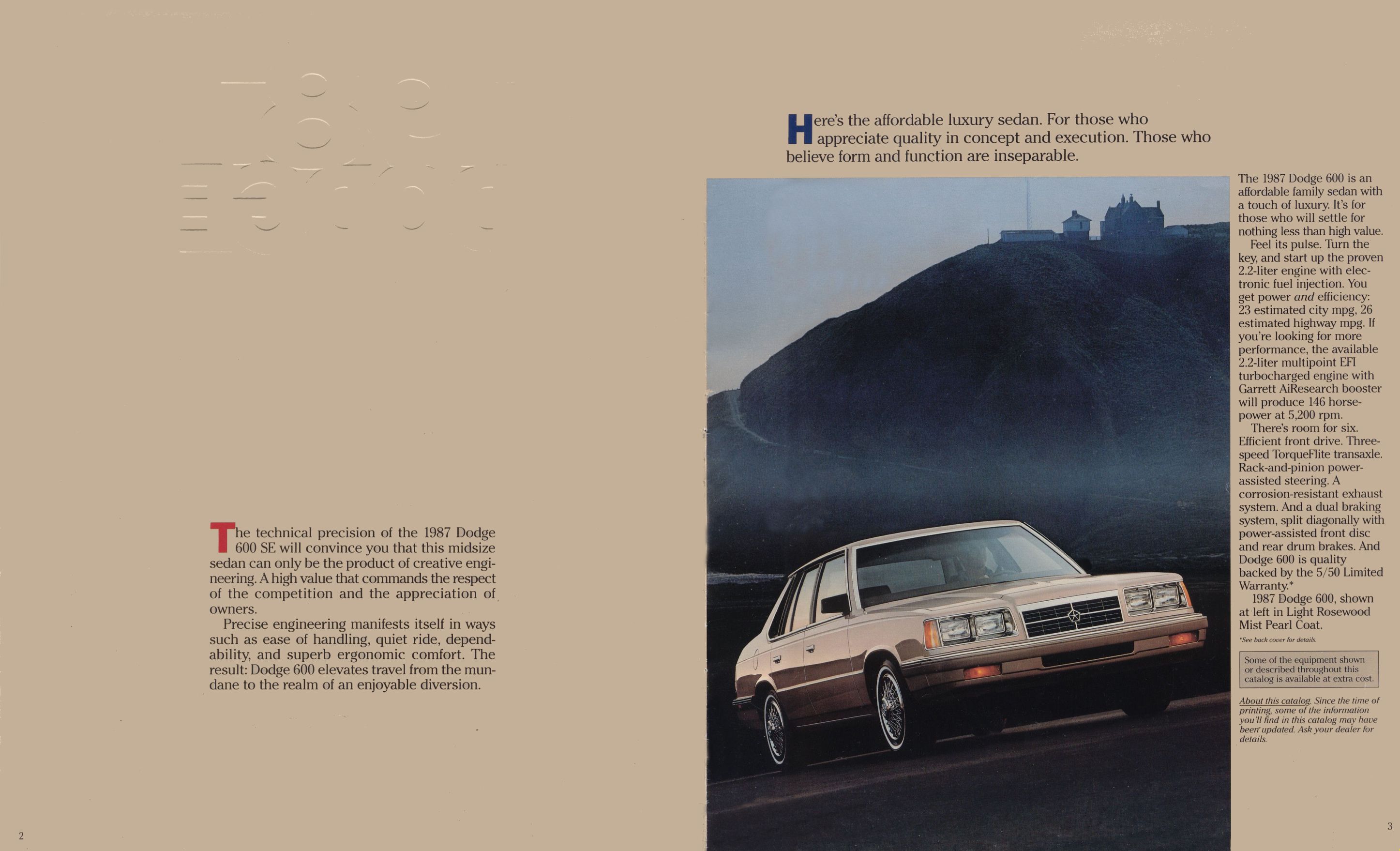 1987 Dodge 600 Brochure Page 6